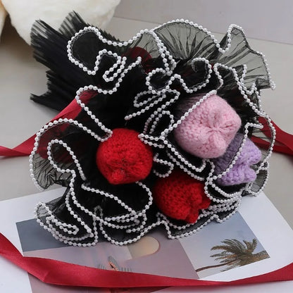 28cm x 4Yards Pearl Lace Flower Wrapping Mesh – Handmade Bouquet & Gift Wrapping Cloth