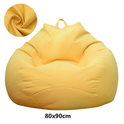 Large Lazy Bean Bag Sofa Cover – Comfortable Tatami Lounger Seat Cover for Living Room & Bedroom (No Filler)