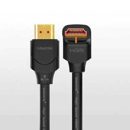 SAMZHE HDMI 2.0 Cable - 4K 60Hz High Speed 90/270 Degree Angled Cord for TV, PC, Xbox & PS5