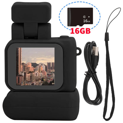 Y4000 Mini HD 1080p Camera – Portable Retro Digital Video Recorder with Screen, Flash Light & Battery Dock