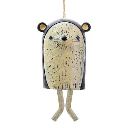 Resin Pet Wind Chime — Cute Animal Garden Pendant | Rural Home Decoration & Festival Gift Craftsmanship