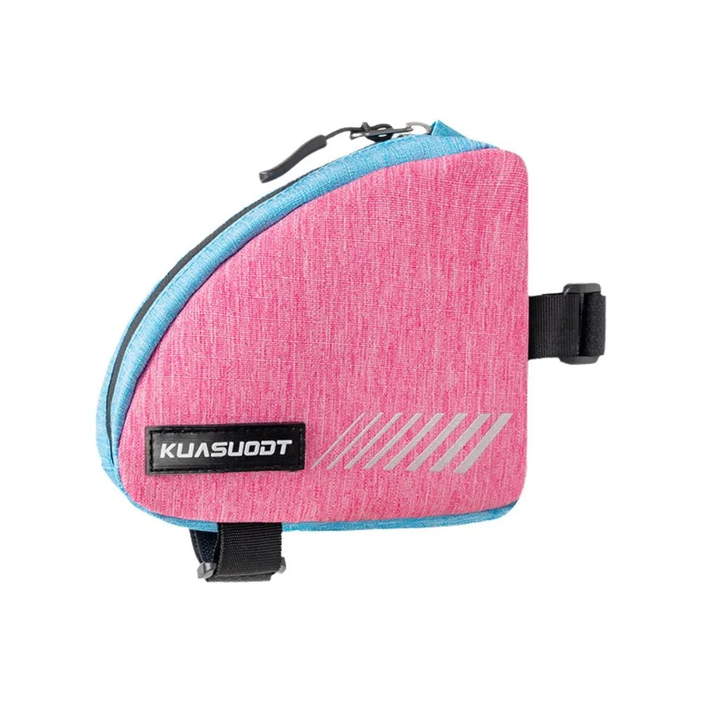 Waterproof Bicycle Triangle Bag - 0.4L Reflective Frame Bag for Easy Cycling Storage