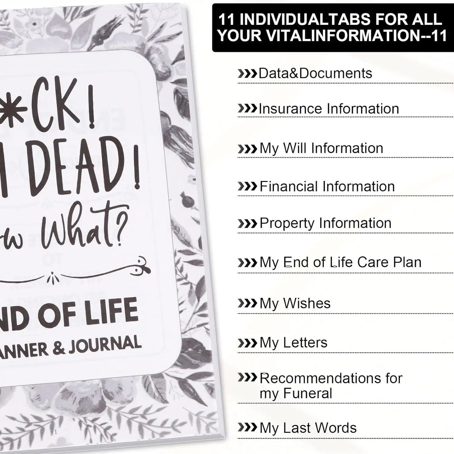 Creative End-of-Life Planner Notebook – Notepad for Recording Final Wishes & Arrangements
