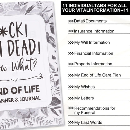Creative End-of-Life Planner Notebook – Notepad for Recording Final Wishes & Arrangements