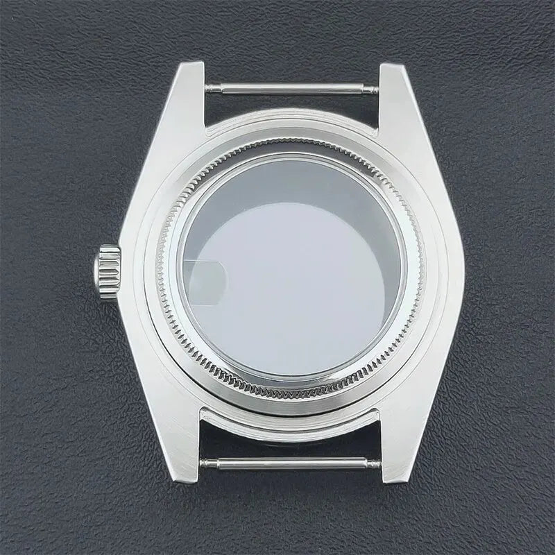 Neiton 36mm/39mm Silver Watch Case - Sapphire, Bevel Edge, 316L Stainless Steel for NH35, NH36, NH34 Movements