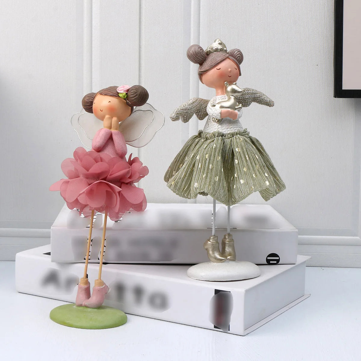 Muppet Flower Fairy Doll – Little Girl Elf Angel Ornament, Anime Cartoon Cloth Decoration for Home, Office & Cafe