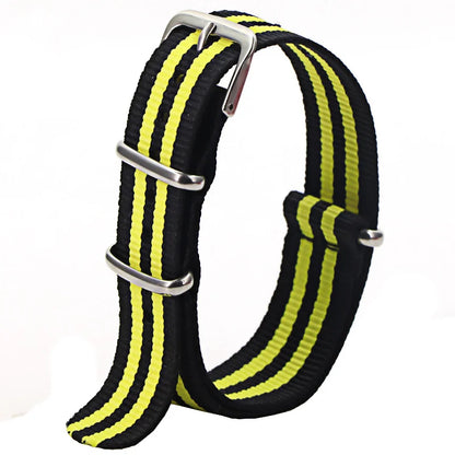 Nylon Watch Strap 16mm 18mm 20mm 22mm — Waterproof Army Sport Watch Band Replacement Belt