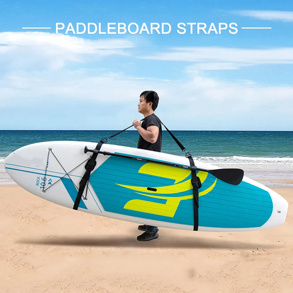 Adjustable Surfboard Shoulder Carry Sling – Paddle Board Strap & Deck Bag Carrier for SUP