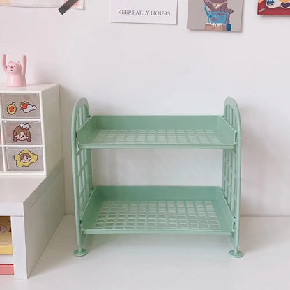High-Quality Horizontal Desktop Storage Shelf – Simple Multi-Tier Dormitory & Office Organizer – Space-Saving Storage Solution