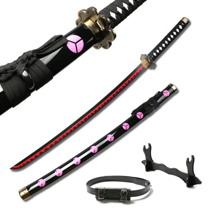 3-Piece Roronoa Zoro Katana Set – 104cm Handmade Anime Cosplay Swords (Shusui, Enma, Kitetsu) with Free Holder & Belt