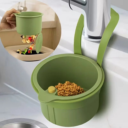 Press-Type Drain Basket - Multi-Functional Food Strainer and Sink Organizer for Kitchen & Bathroom