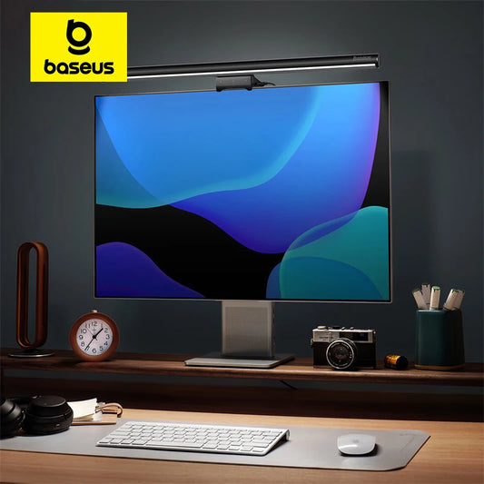 Baseus Screen Light Desk Lamp – USB Hanging LED Light for Computer Monitor, Laptop, and Study Reading