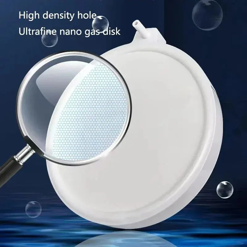 Air Stone Oxygen Aerator for Aquarium – Disc Bubble Diffuser, Mini Hydroponic Oxygen Plate, Nano Air Pump