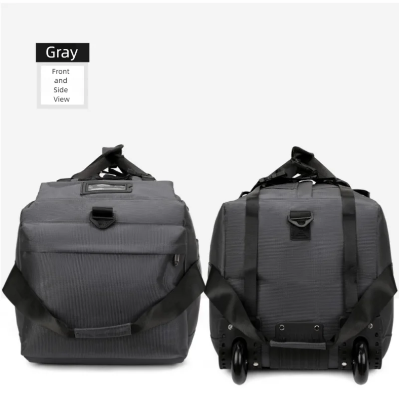 80L Rolling Duffle Bag with Wheels – 31" Heavy-Duty Foldable Travel Duffel, Water-Resistant Luggage with Shoulder Strap