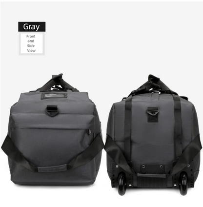 80L Rolling Duffle Bag with Wheels – 31" Heavy-Duty Foldable Travel Duffel, Water-Resistant Luggage with Shoulder Strap