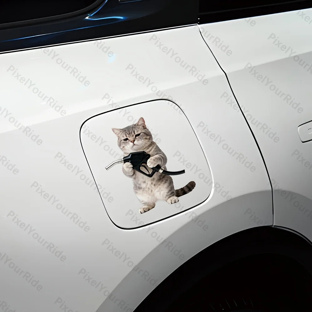 Tearful Emo Cat Car Sticker – Funny Waterproof Vinyl Decal for Cars, Motorcycles, Fuel Tank Caps & Windows