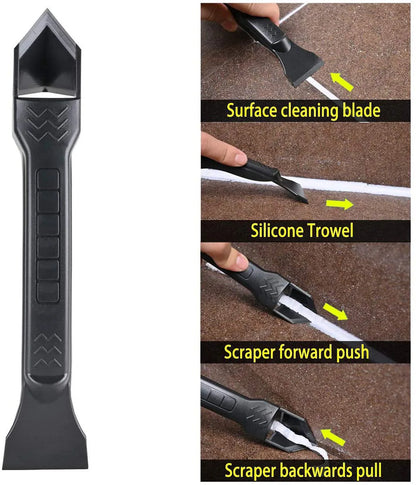 5-Piece Caulking Nozzle Applicator Set: Finishing Tools for Tile, Brick Joints, and More - Handy Silicone Remover Hand Tool Kit