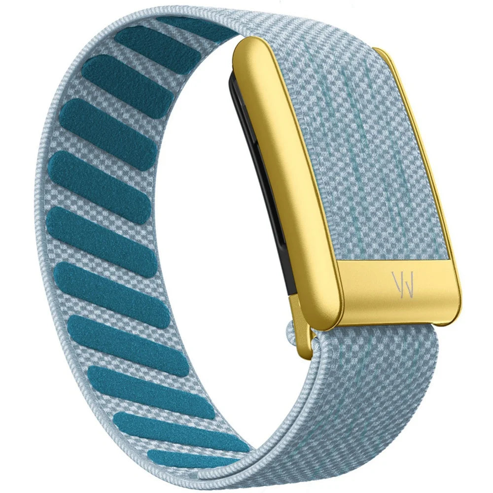 Whoop 5.0 Compatible Nylon Wristband - Black, Silver & Gold Woven Elastic Sports Replacement Strap