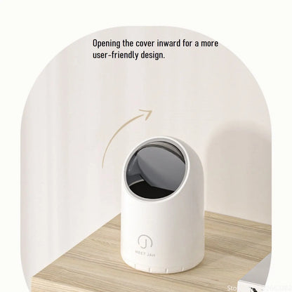 Mini Wave Sensor Trash Can – Cute, Intelligent Induction Desktop Waste Bin for Living Room, Bathroom, Office Desk
