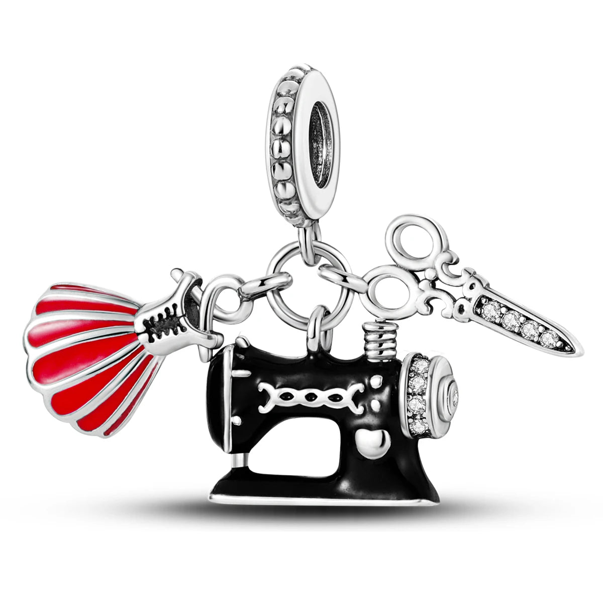 MULA Silver Plated Dangle Charms for Snake Chain Bracelet - DIY Women’s Jewelry Making Gift