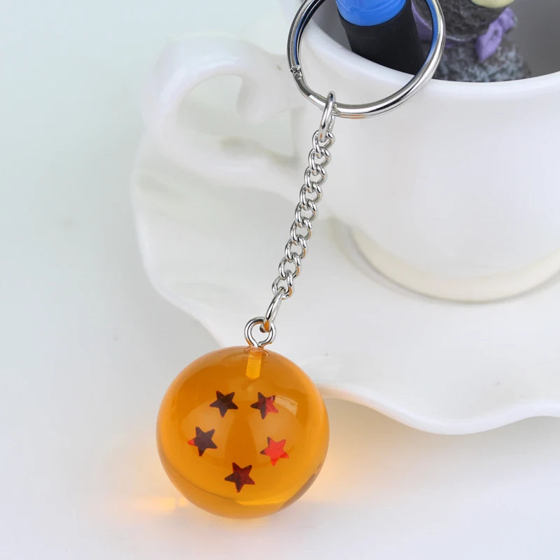 Japanese Anime Dragon Ball Z Stars Keychain Figures – Series 1-7 Pendant Toy Car Keyring, Cosplay Party Gift