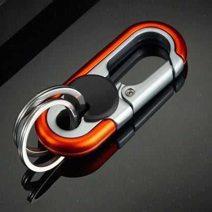 Double Ring Metal Keychain – Men’s Fashion Car Key Holder & Auto Accessories Gift