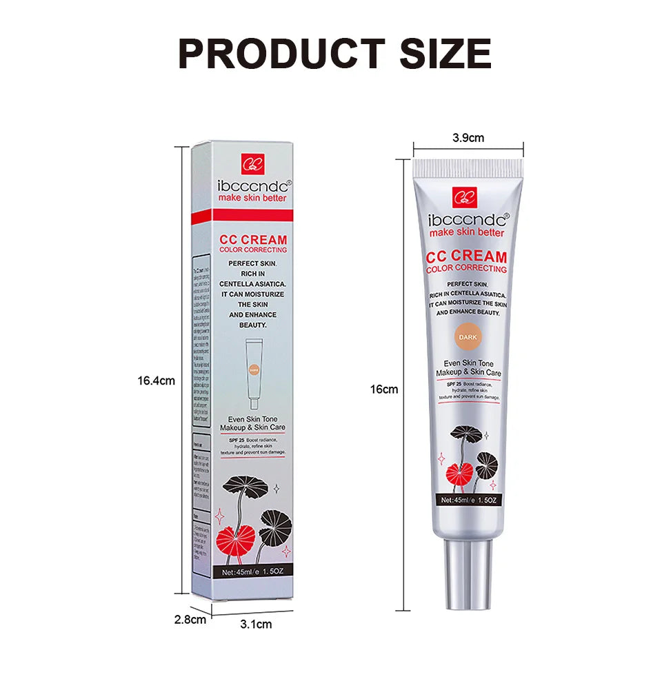 CC Cream Concealer – Full Coverage Liquid Foundation, Waterproof & Long-Lasting Korean Makeup