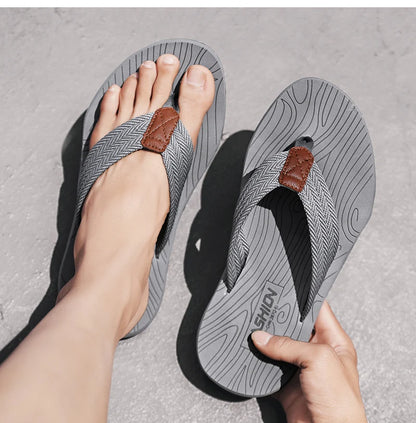 High Quality Men's Flip Flops – Fashion Summer Beach Slippers, Breathable & Thick Sole Casual Outdoor Sandals