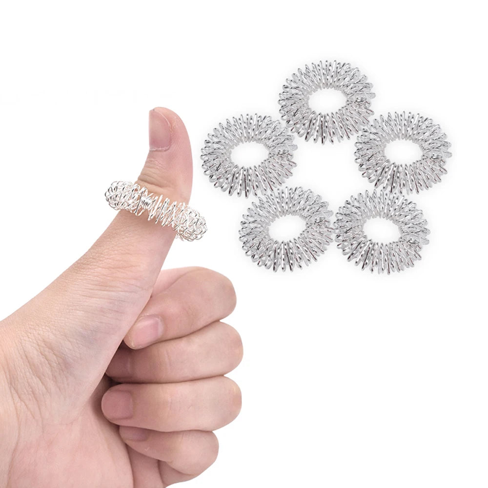 9pcs Hand & Foot Magnetic Therapy Spiky Massage Balls – Acupressure Trigger Point Pain Relief Pocket Massager