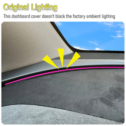 Tesla Model Y Juniper 2025–2026 Suede Dashboard Cover – Anti-UV Sunshade Protector Mat with Non-Slip Padding