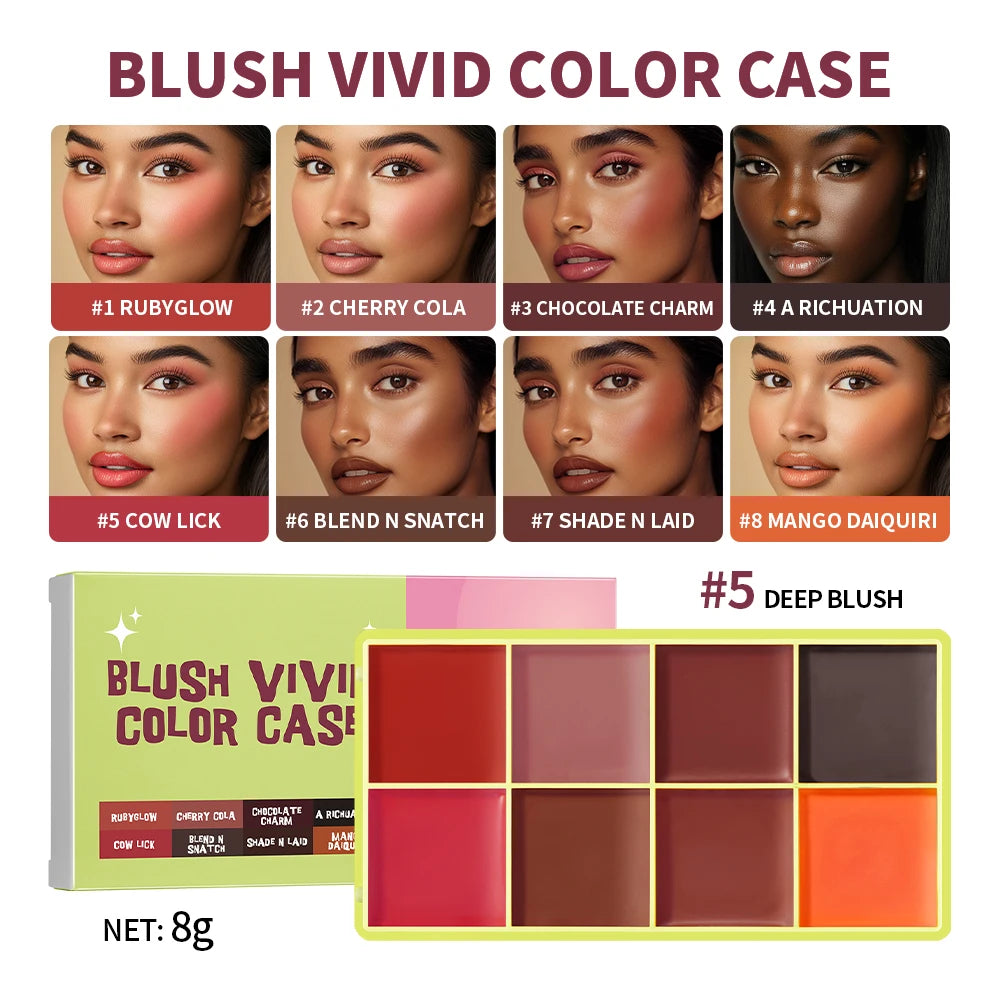 Curve Case Cream Makeup Palette - Eyebrow, Blush & Highlighter with Matte and Shimmer Finishes