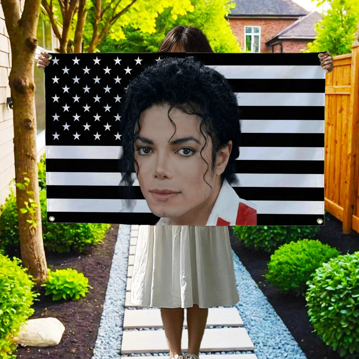 Michael Jackson Black Flag Tapestry - Decorative Wall Hanging for Bedroom, Garage & Home Decor