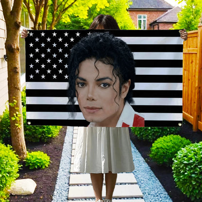 Michael Jackson Black Flag Tapestry - Decorative Wall Hanging for Bedroom, Garage & Home Decor