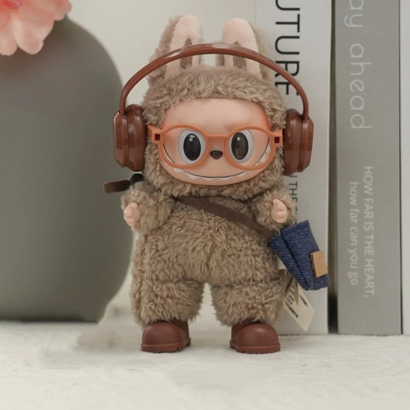 DIY Accessories for Labubu V1 V2 Shoes — Stylish Plastic Headphone Set & Plush Doll Decoration Gift (No Lenses)