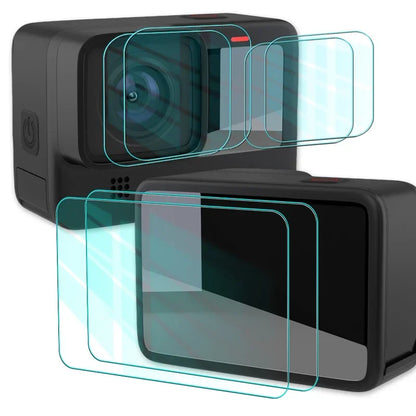 1-9PCS HD Tempered Glass Screen Protector Set – Front & Back Lens Protective Film for GoPro Hero 9-13 Black Cameras