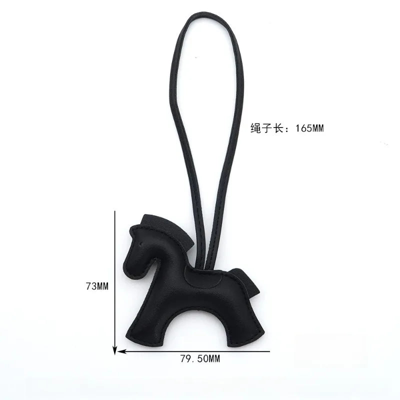 Fashion Horse Keychain - PU Leather Horse Charm for Car Keys, Handbags & Gifts