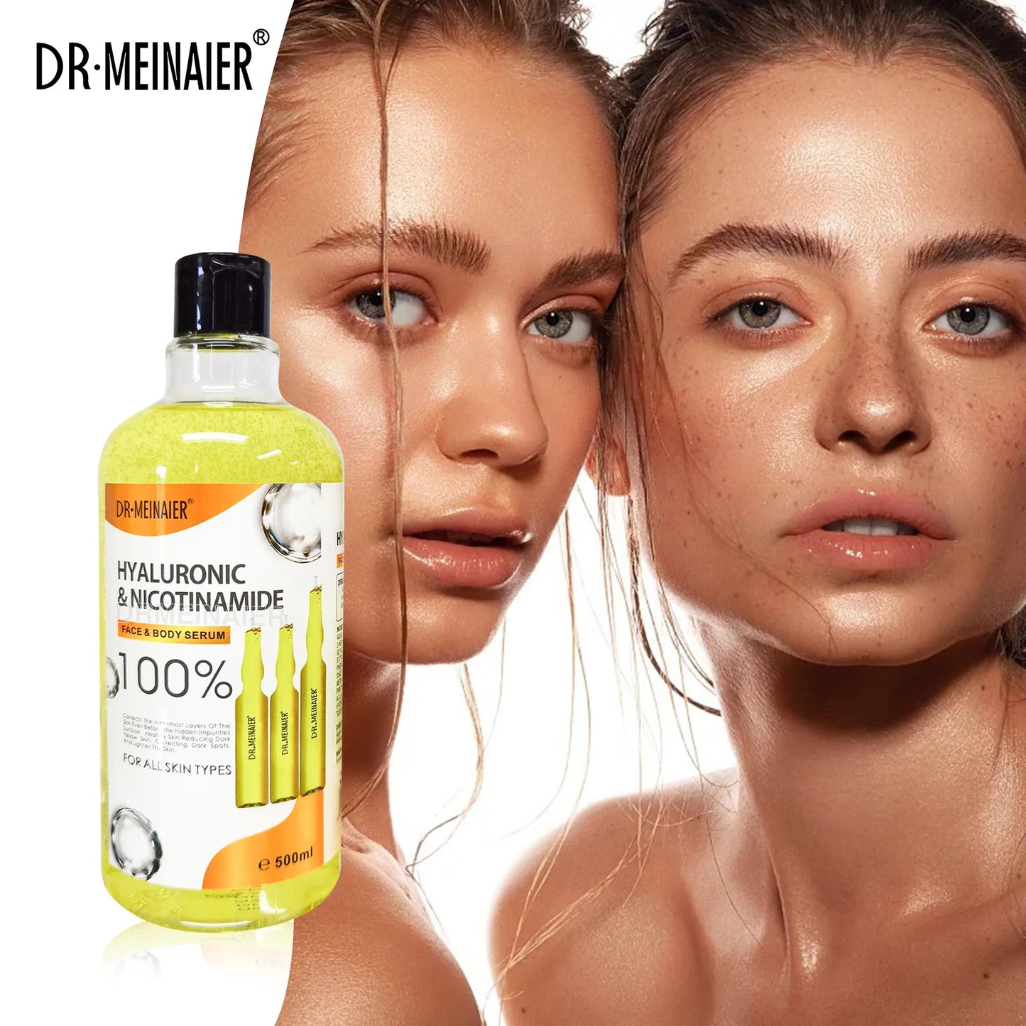 500ml AHA Moisturizing Face & Body Serum - Hydrating, Brightening & Firming Skin Care for Women & Men