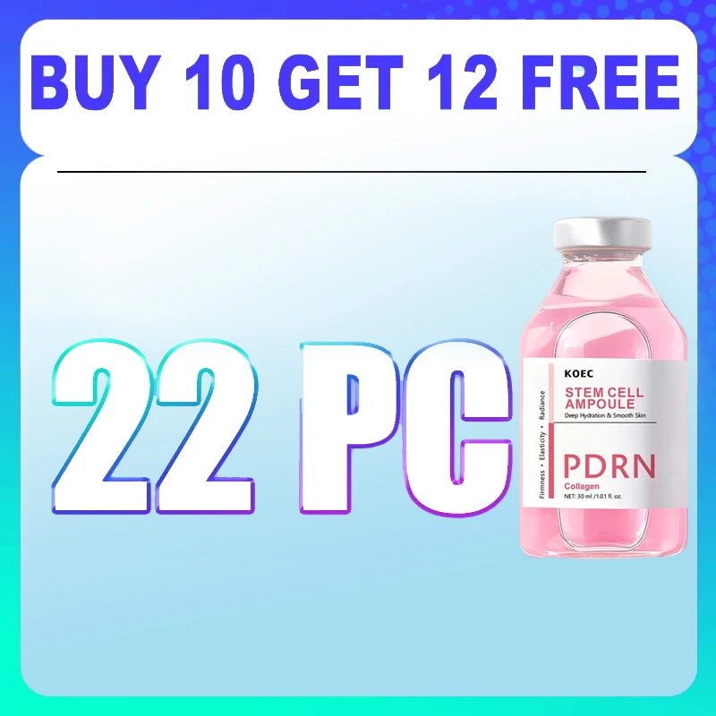 PDRN Stem Cell Serum Ampoule - Collagen Moisturizing Essence for Hydrated, Radiant-Looking Skin and Fine Line Care