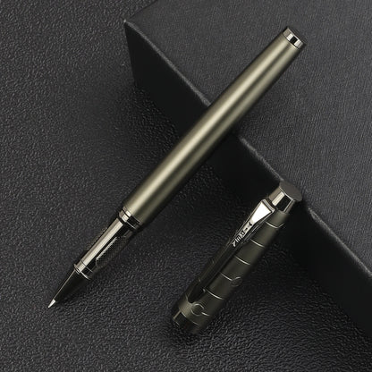 Luxury Gunmetal Fountain Pen - Stylish Metal Writing Pen with Mechanical Feel for Professional Use & Gifting