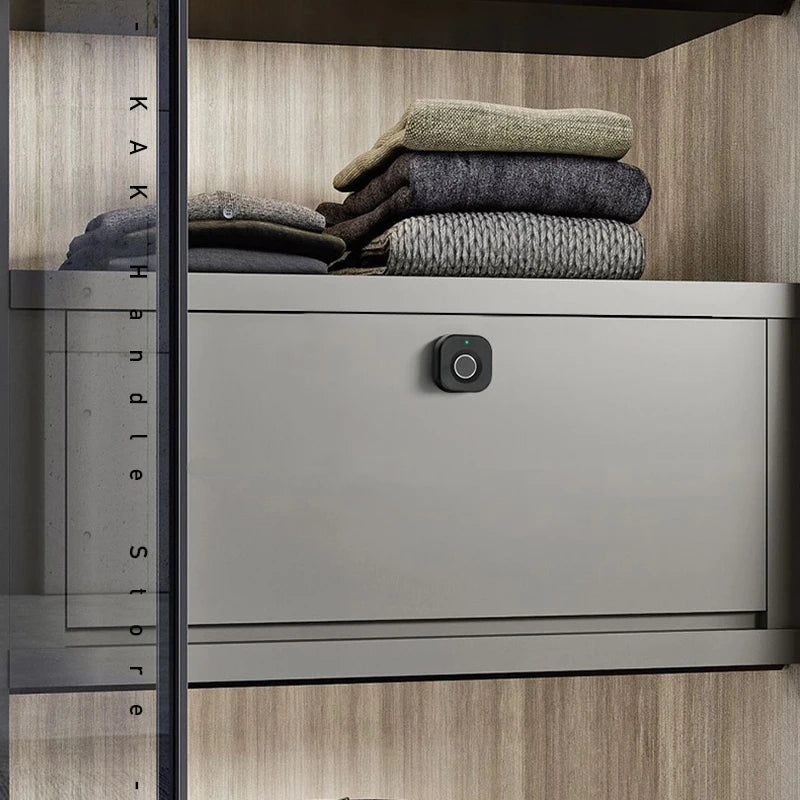 KAK Biometric Fingerprint Lock: Keyless Smart Cabinet & Drawer Lock - Anti-theft Door Hardware with Long Standby Time