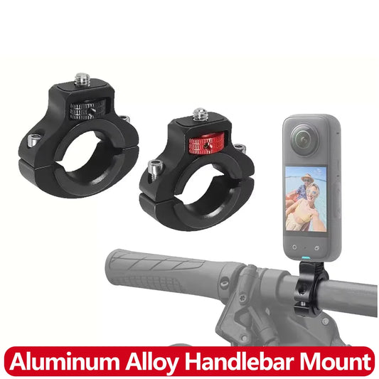 Aluminum Alloy Bike & Motorcycle Handlebar Mount – Action Camera Holder for GoPro 13/12/11/10/9/8, Insta360, DJI Osmo & SJCAM