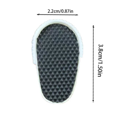 3.8cm Doll Shoes for 17cm Labubu Doll — Solid Color Lace-Up Canvas PU Shoes, Doll Clothing Accessories & Girl’s Toy Gift