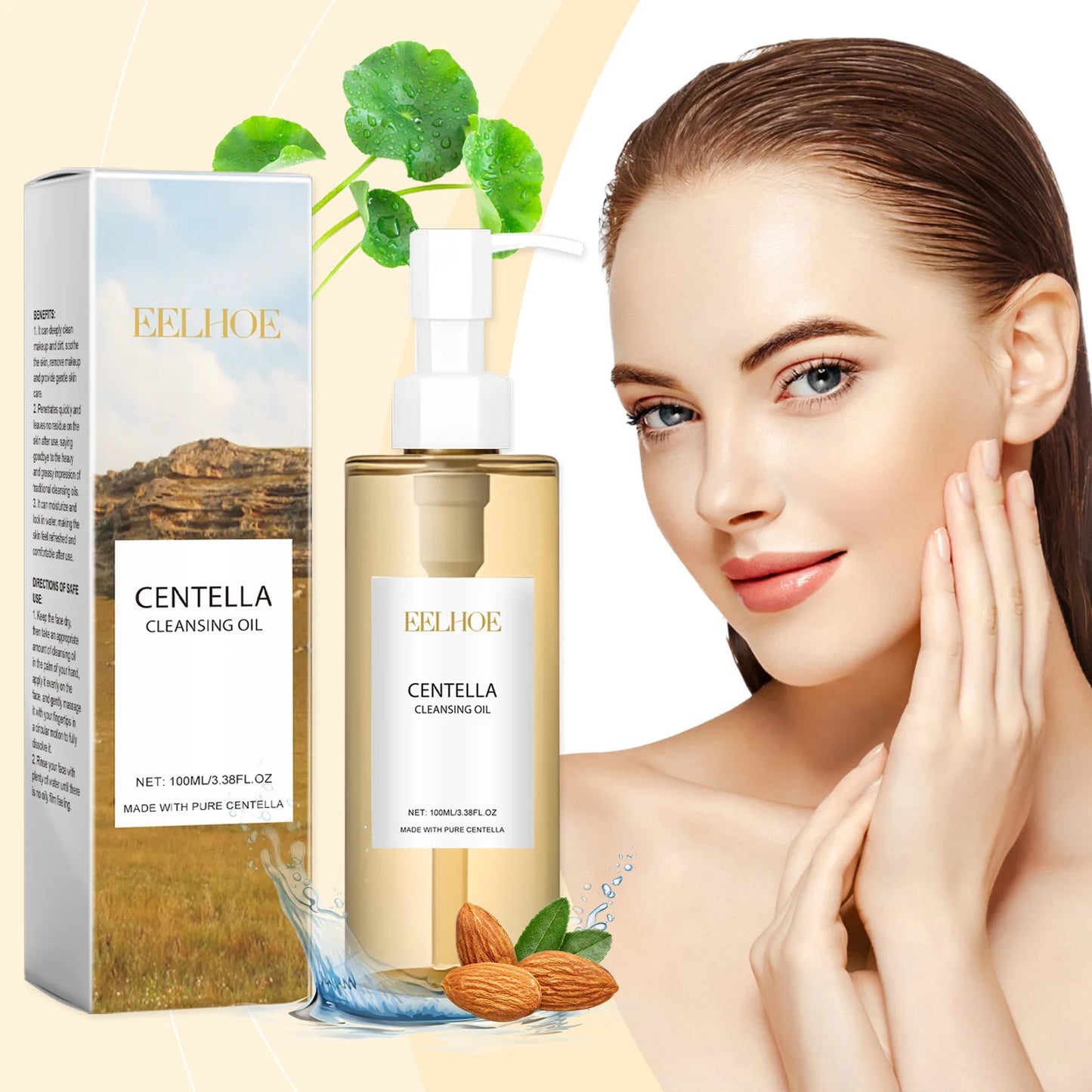 EELHOE Centella Cleansing Oil – Moisturizing Facial Makeup Remover for Sensitive Skin, Pore Shrinking & Deep Cleansing