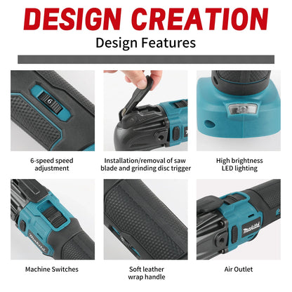 Makita 18V Brushless Quick-Release Oscillating Multi-Function Tool – Electric Trimmer Renovator