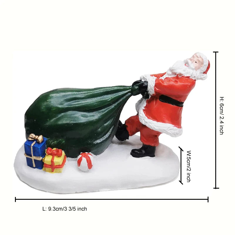 Christmas Village Set Accessories – Collectible Figurines for Kids, Home, Fireplace & Holiday Decoration