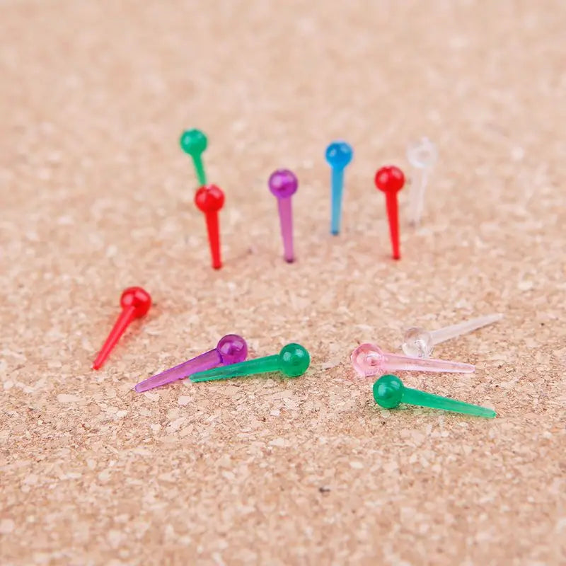 200pcs Plastic Safety Push Pins – Thumbtacks for Dressmaking, Scarf, Tailor & Office Use