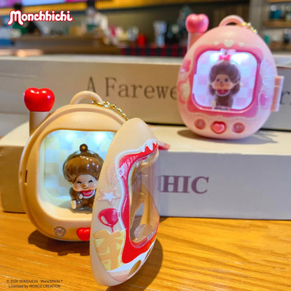 Monchhichi Keycap Clicker Keychain – Cartoon Fidget Toy, Stress Relief Keyboard Charm & Backpack Pendant Gift