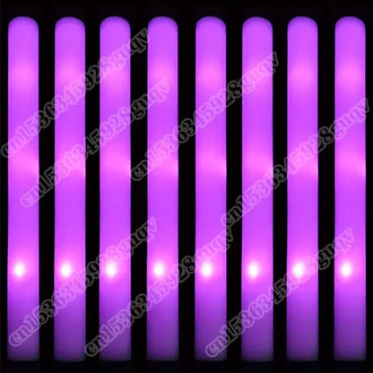 30Pcs Foam Glow Sticks – Colorful LED Flashing Glow Sticks with 3 Modes for Parties, Weddings & Concerts