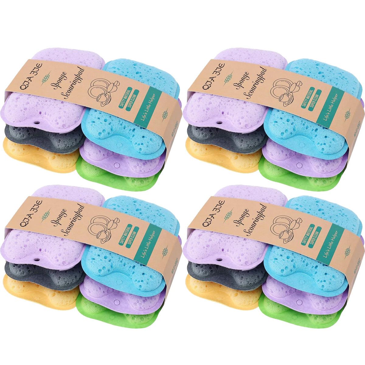 Kitchen Cleaning Sponge - Soft Absorbent Rust Scrubbing Pad for Dishwashing and Household Cleaning