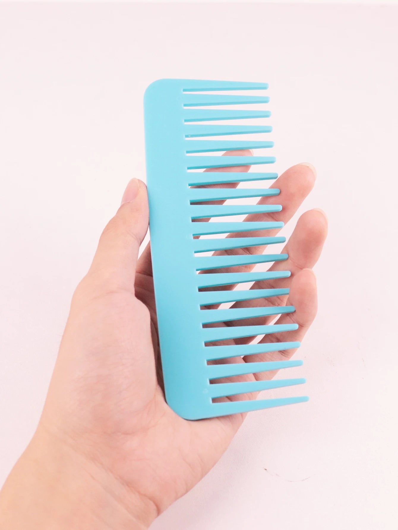 Thick Plastic Heat-Resistant Salon Comb – Anti-Static Long & Wide Tooth Comb for Real Hair Wigs